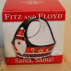 Fitz and floyd Santa, Santa! Christmas Basket